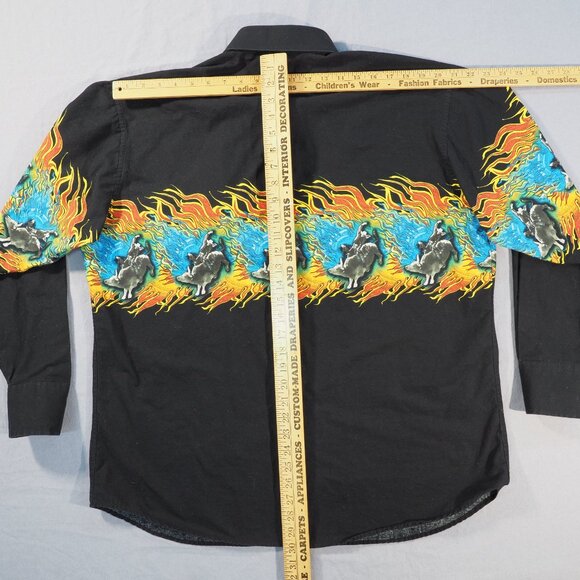 Panhandle Slim Shirt Men Extra Large Black Western Rodeo Bull Rider Cowboy Ranch - Picture 6 of 9